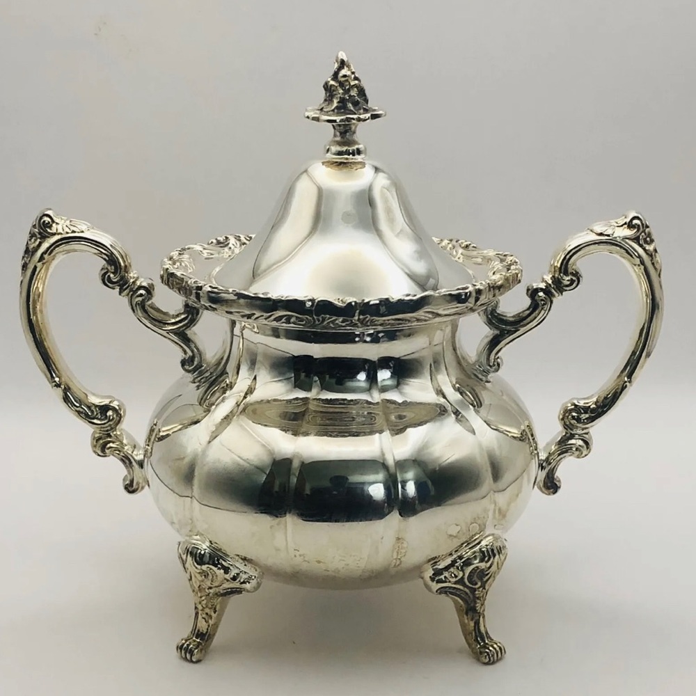 Reed & Barton Plated Holloware Sugar ￼  S-2362 Burgundy Sugar
